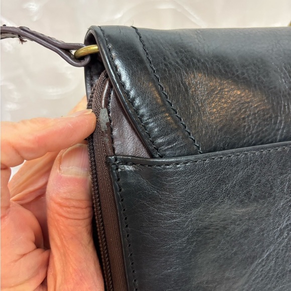 Tignanello Small Black Leather Crossbody Purse - Picture 15 of 16